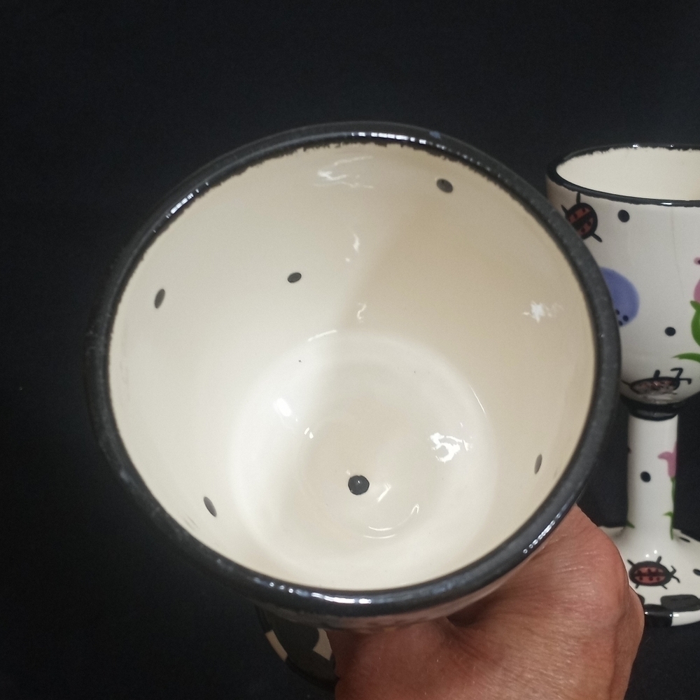 Two Hand Painted Goblets by Bette Abrams Made in the USA - Picture 9 of 13